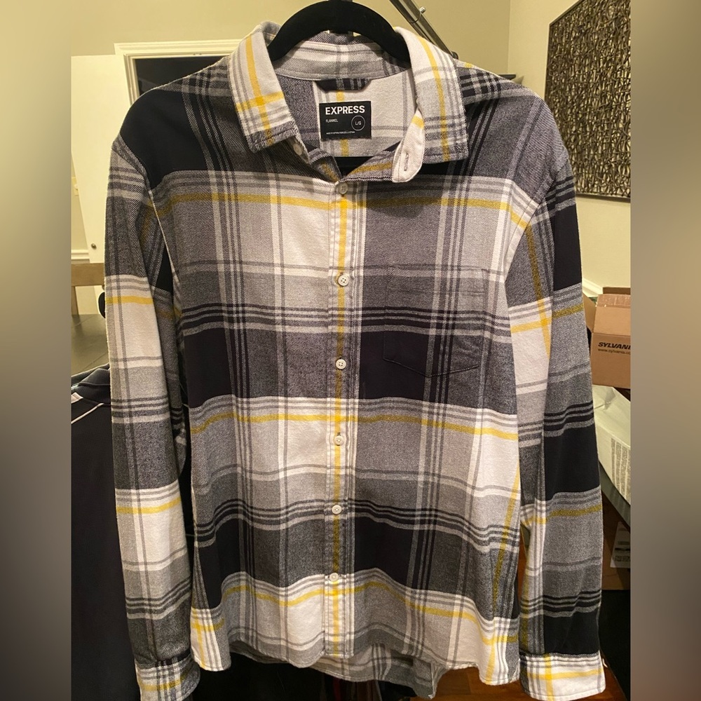 Express long sleeve button down flannel
